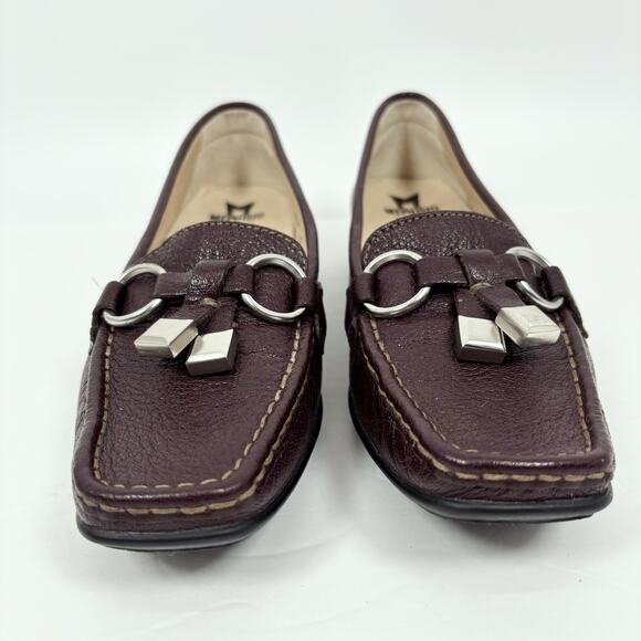 Mephisto Cool Air Loafers Womens 6 Leather Slip On Shoes Red Work Office EUC - Picture 2 of 8